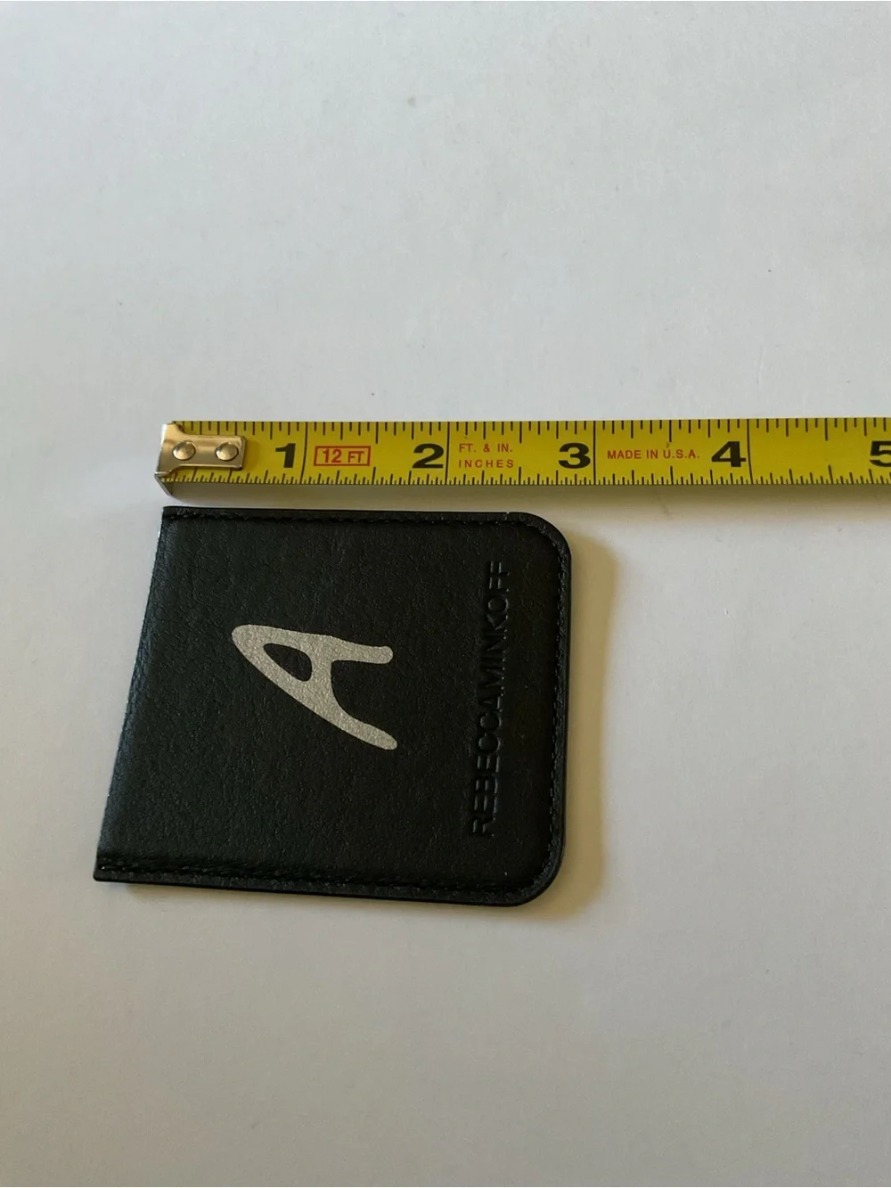 REBECCA MINKOFF INITIAL ‘A’ PHONE CARD POCKET BLACK NEW